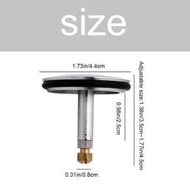 JIALWSJWAN Bathtub Chock Plug Adjustable Bathtub Plunger 44mm Sink Drain Stopper for Kitchen Basins Bathtub