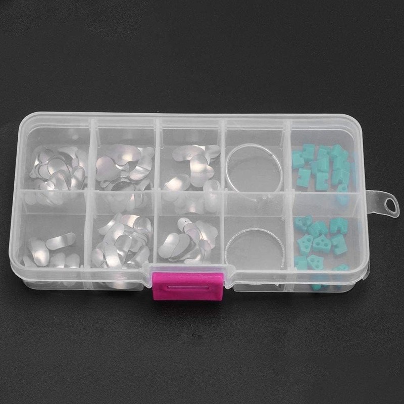 100 unids/caja de kits dentales, matrices dentales, matrices contorneadas seccionales
