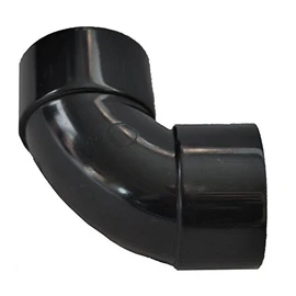 Solvent Black 50mm (56mm) Waste Pipe Swept Bend - Pack of 10