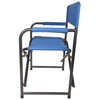 WFS Folding Director's Chair with Table, Blue