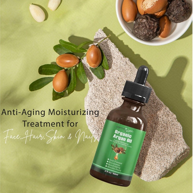 Dermaxgen Moroccan ARGAN OIL 100% Pure ORGANIC Virgin Unrefined Hair,