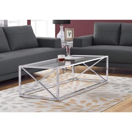 Monarch Specialties I COFFEE TABLE, CHROME
