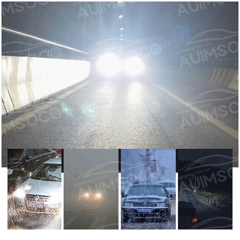 AUIMSOCO 9005 H11 LED Headlights Kit Combo Bulbs 8000K High