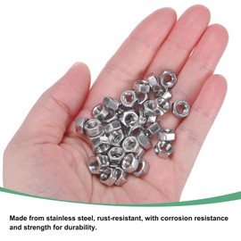 M METERXITY 50-Pack Metric Hex Nuts M5 x 0.8mm Thread Stainless Steel Hexagon Nut Hex Nut Metric Nuts for Machinery/Automotive/Repair/Industrial