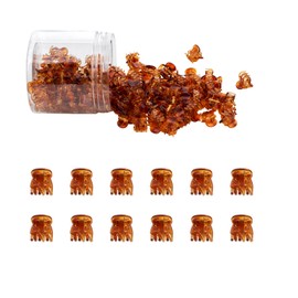 GTTUKK 100pcs Small Hair Claw Clips for Women,Girls (Amber)