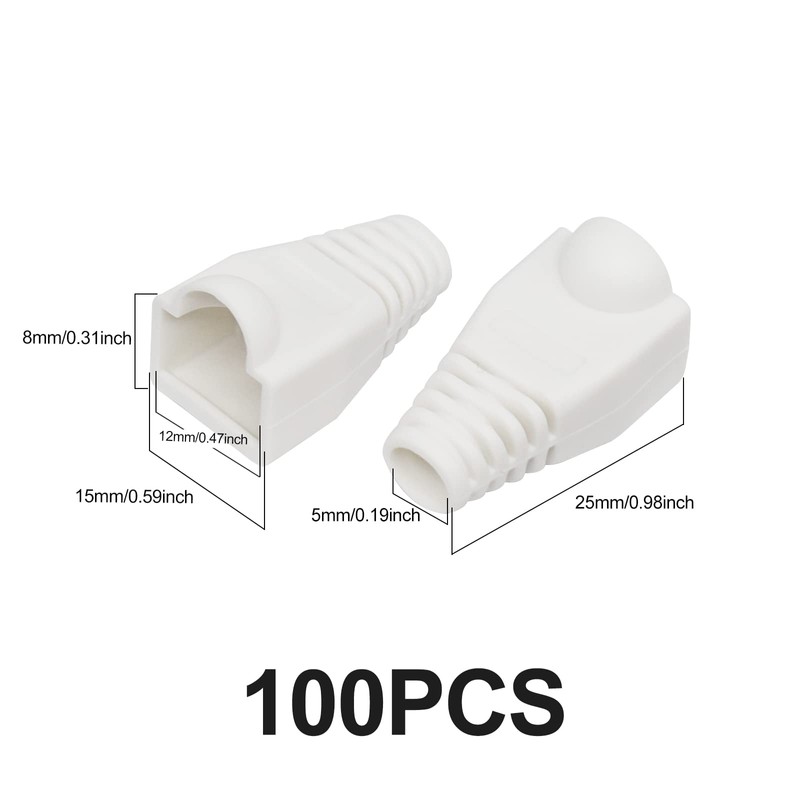 YIOVVOM Soft Plastic Ethernet RJ45 Cable Connector Boots Cover Strain