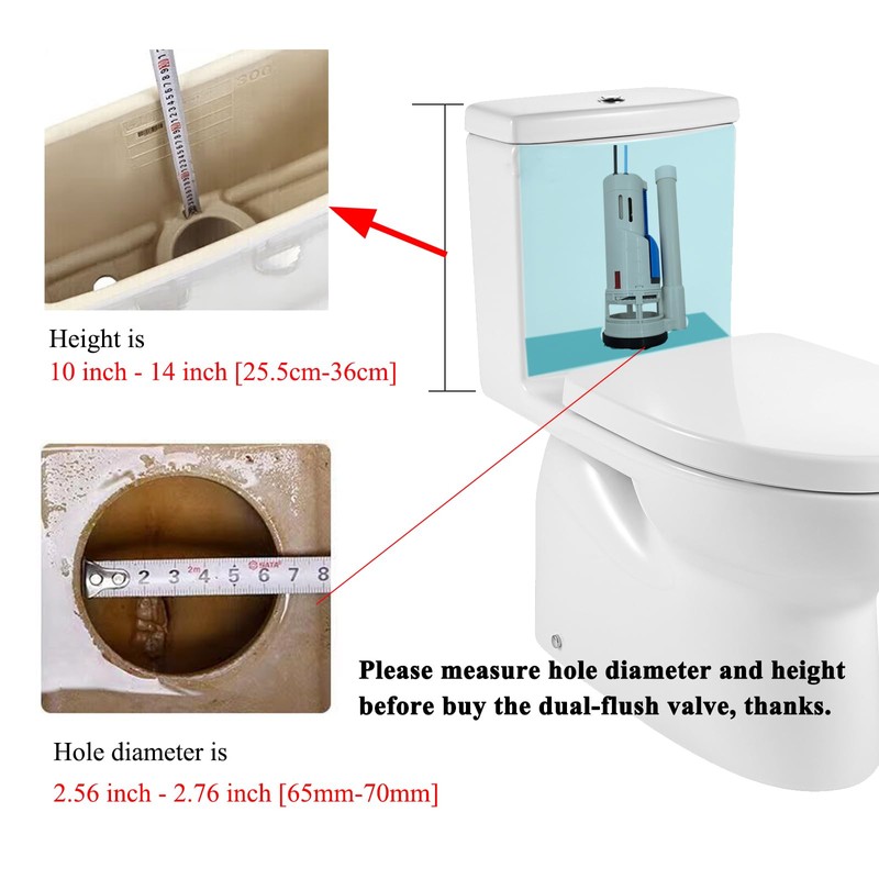 2-inch Toilet Flush Valves Assembly Compatible with Water Ridge One