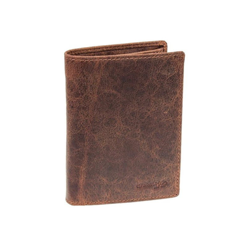 GreenLand NATURE Rub Off Schreibmappe Leder 34 cm, dunkelbraun