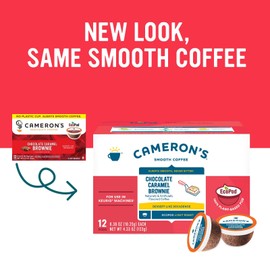 Cameron's Coffee Single Serve Pods, Flavored, Chocolate Caramel Brownie, 12 Count (Pack of 1)
