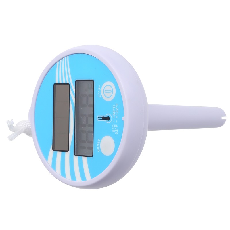Floating Water Thermometer Electronic Solar Charging LCD Display Swimming Pool