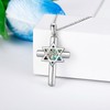 DAYLINLOVE Cross Star of David Necklace S925 Sterling Silver Abalone