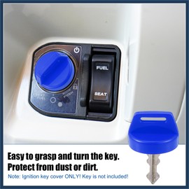INFINAUTO 2pcs UTV Ignition Key Cover Cap 5433534 for Polaris for Ranger Blue Stylish Design