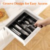Lifewit Lifewit Silverware Organizer with Lid, Covered Utensil Tray for
