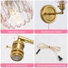 Eemmwet Tulip Wall Sconces Set of 2, Pink Glass Plug
