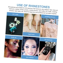 BIUDECO Glass Nail Rhinestones Flatback Beads for DIY Nail Art Versatile Charm Decorations for Home Salon