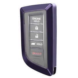 Key Fob Cover for Acura Soft TPU Car Key Shell Case Protector Compatible with 2022 2023 Acura RDX MDX Integra A-spec w/Tech CVT (Purple)