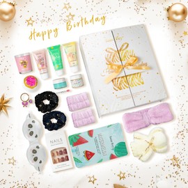 Birthday Gifts for Teens Birthday Gifts for Women Happy Birthday Surprise Box, 15pcs Luxury Spa Gifts, Gift Box for Teen Girls Unique Diy Nails Set, Luxury Birthday Presents Spa Gift for Mom Daughter