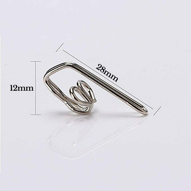 120X Curtain Gathering Hook 28mm Pencil Pleat Small Gather Metal