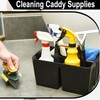 Portable Shower Caddy Basket with Compartments, Plastic Divided Cleaning Caddy