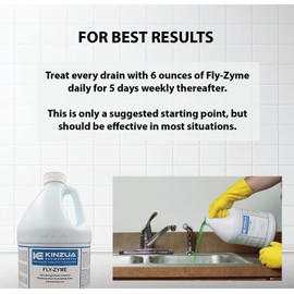 FlyZyme (2-Pack) | Ultra-Strength Drain Enzyme Gel | Drain & Fruit FlyZyme Eliminator | Highly Concentrated Enzyme Cleaner & Treatment | Eco-Friendly & Safe for Pipes (32 oz ea.)