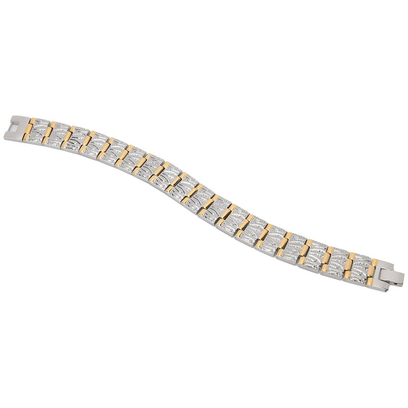 Golden Men Bracelet Fashionable Magnet Hand Chain Stainless Steel Pain