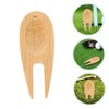 SUPVOX Golf Divot Tool 8-Piece Bamboo Fork Set Ball Marker