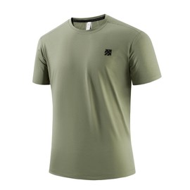SENBWL Mens Pickleball Shirts Dry Fit Moisture Wicking Lightweight Reflective Print Short Sleeve Tennis Sport Gym Athletic Night Running Workout T-Shirts for Men 8367 Army Green M