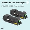YUANQIMM Compatible MP 501 MP 601 Toner Cartridge (2 Black)