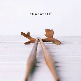(Chabatree) Chabatree Teak Wood Chopstick Rest Set of 2 / (차바트리)차바트리티크목 젓가락받침 2개 세트