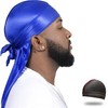 Silky Durag - Gorra de satén para hombre y mujer,