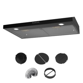 Nardea range hoods kitchen hood vent 30-Inch Under Cabinet Range Hood – 3-Speed, Dishwasher-Safe Filter, LED Lights, Ducted/Ductless Installation range hoods kitchen hood vent