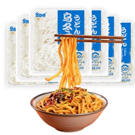 Kachikachi Fresh Japanese Udon Noodles 6-Pack, Quick-Cooking & Ready to Eat & Family Pack, Udon Noodles Thick for Hot & Cold Dishes, Quick Soup, Stir-Fry - 7oz/Pack