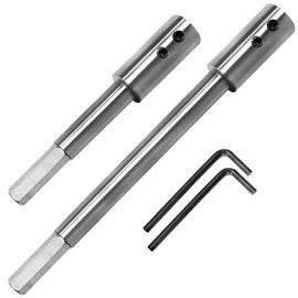 ASNOMY 2Pcs 4.5" & 7" Extra Long Forstner Drill Bit Extension for Adding Over 3-1/4" & 5-3/4" of Drilling Depth to Your 3/8" Round or Hex Shafts Forstner Bit