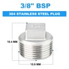 ERGAOBOY 2 Pcs 3/8" BSP Male Outer Square Thread Socket