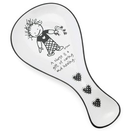 Enesco Children of The Inner Light Nurse Caring and Healing Utensil Holder Spoon Rest, 9 Inch by 5 Inch, White
