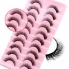 FADLASH Cat Eye Lashes False Eyelashes 𝟏𝟎 𝐏𝐚𝐢𝐫𝐬 Wispy Lashes