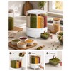 6-Compartment Rotating Grain Dispenser for Kitchen Storage – 360° Dry