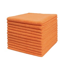 Tricol Clean Microfiber Cleaning Cloth, 16in*16in, 12 Pack Ultra-Thick Cleaning Rags, Super Absorbent, Lint Free & Streak Free Cleaning Towels for Car, House, Kitchen, Office