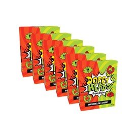 Dopey Heads | Dopey Bytes | HALAL | Watermelon & Cherry Bytes | Crunchy Bytes | Watermelon | Cherry | Tiny Candy | Pack of 6 | Weight 40g (1.41 oz) Each - Watermelon & Cherry