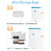 HEETA Pack of 6 Vacuum Bags for Clothes (3 Jumbo