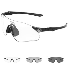 KAPVOE Dimmable Sports Sunglasses, Ultra Lightweight, TR90 Frame, PC Dimmable Lens, UV400, UV Protection, Women's, Men's, Cycling Glasses, For Marathons, Running, Baseball, Climbing, Outdoors