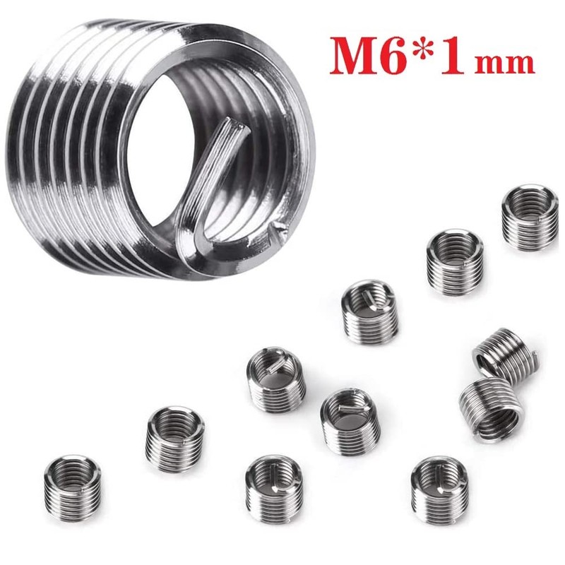 fixinus 30 Piece M6 x 1.0mm Thread Repair Insert Kit,