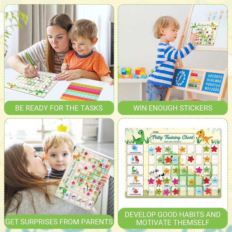 khlerox Potty Training Chart for Toddlers with 63 Reusable Magnetic