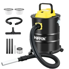 SIPPON Ash Vacuum Cleaner, Pellet Stove Vacuum Cleaner with Wheeled Base & Blower Function, 1000W Powerful Suction 4 Gallon All-in-One Ash Vacuum for Fireplaces, Pellet Stoves