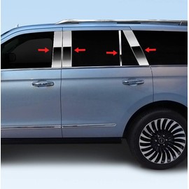 Tyger Auto Made in USA! Compatible with 2018-2024 Lincoln Navigator Chrome Stainless Steel Pillar Post Trim 8PCS