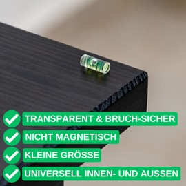 Tubular spirit level set, 10 pieces, with 12 x diameter 5 mm outside, spirit level without labelling, dragonfly water scale pipe, 1-way levelling, can level for caravan, camera, DIY, spirit level