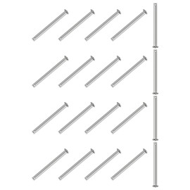M METERXITY 20-Pack Single Hole Clevis Pins, M6 x 80mm 304 Stainless Steel Flat Head Clevis Pins for Mechanical Linkage/Fixed Parts/Ship Rigging, Link Hinge Pin Reusable
