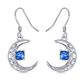 Moon Earrings for Women Sterling Silver Crescent Moon Earrings Moon Dangle Earrings for Gifts