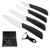 Ballery Keramikmesser Set, Professionelle Küchenmesser aus keramisch 4-teilig Messer (6