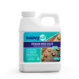 Eco-Friendly Silicone Premium Wood Waterproof Sealer – 16 oz Concentrate, Makes 1 Gallon, VOC-Free, Non-Toxic for Exterior/Interior Garden Bed, Planter, Deck, Fences & Furniture - Clear Finish